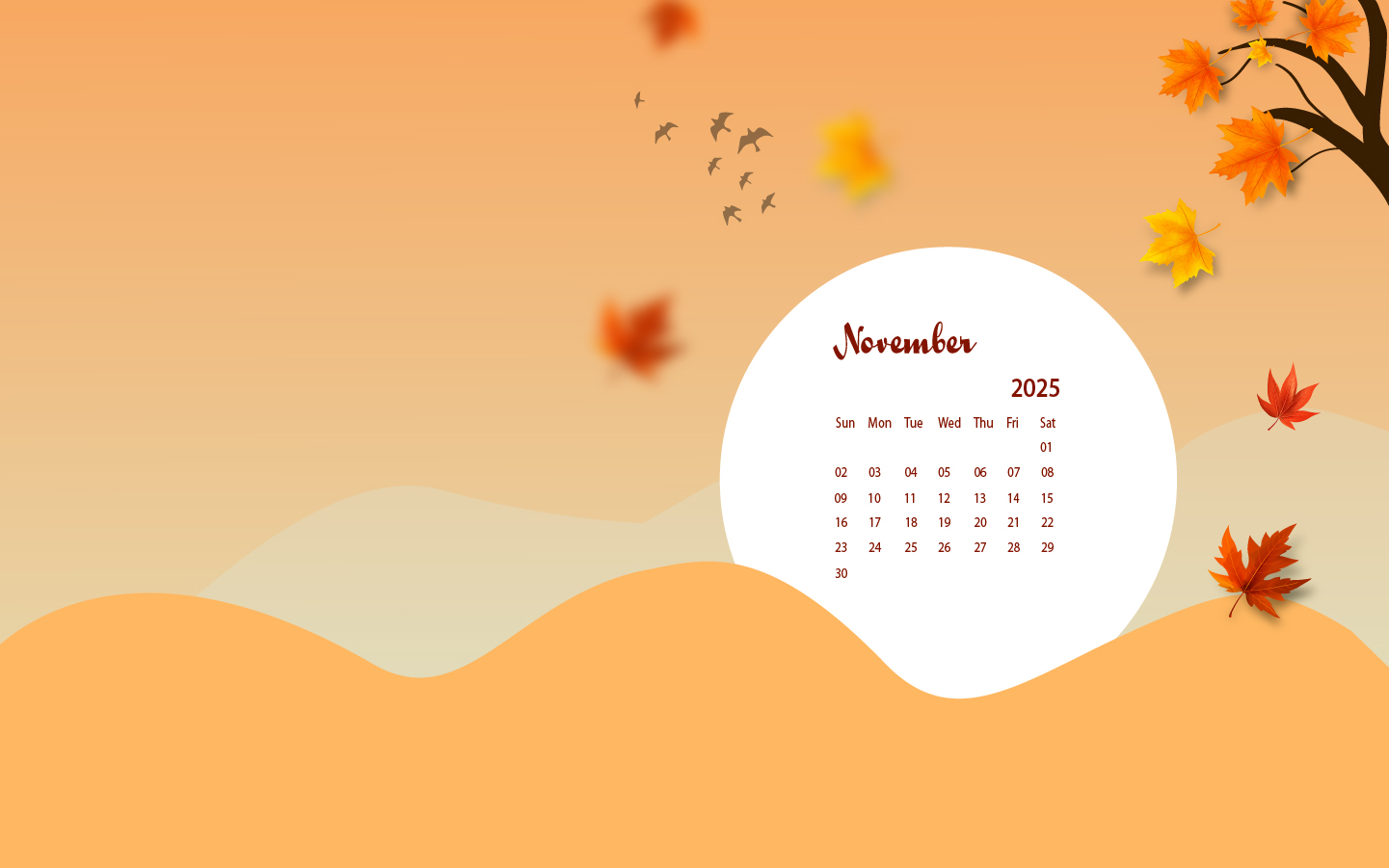 November 2025 Desktop Wallpaper Calendar CalendarLabs
