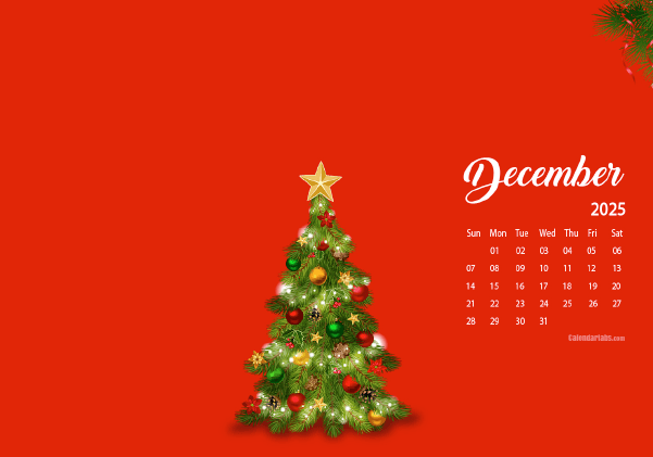 December 2025 Wallpaper Calendar Christmas Tree.png