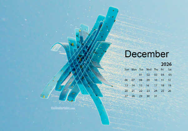 December 2026 Wallpaper Calendar Blue Theme.png