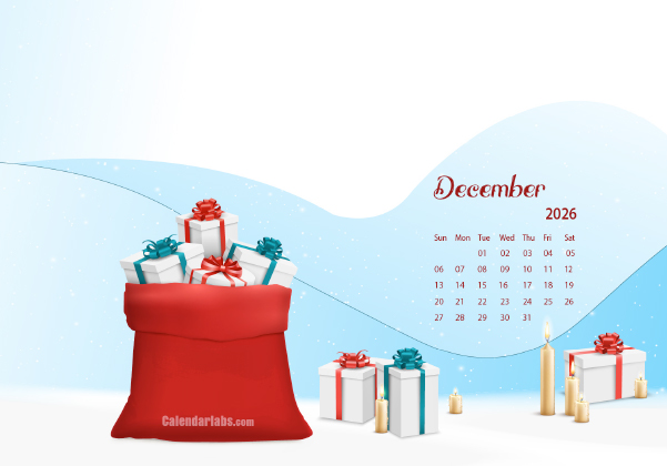 December 2026 Wallpaper Calendar Christmas.png